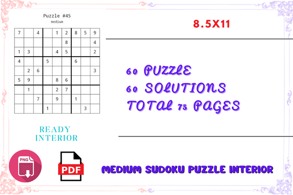 A Complete KDP Sudoku Puzzle Book for Mindful Engagement