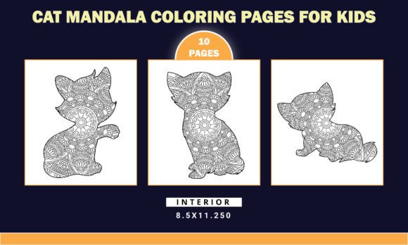 Cat Mandala Coloring Pages for Adult Mindfulness and Creativity