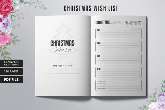 Christmas Wish List KDP Interior: Your Template for the Festive Season