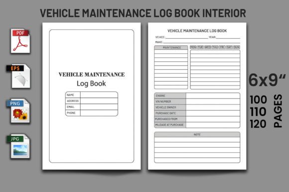 Evaluating the Vehicle Maintenance Log Book KDP Interior for Publishing