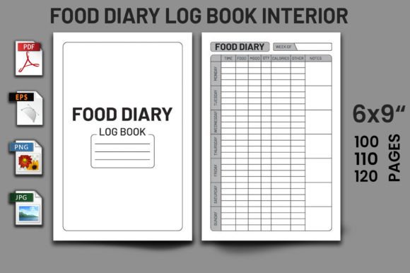 The Ultimate Food Diary Log Book: A Professional Interior for KDP Success