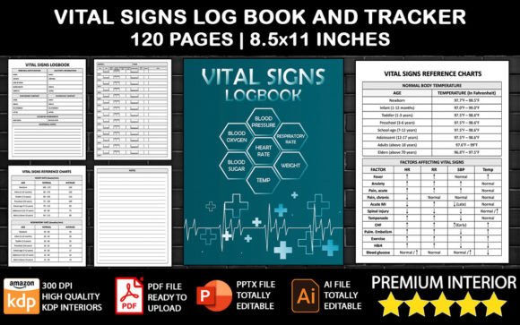 Your Personal Health Dashboard: The Vital Signs Log Book and Tracker