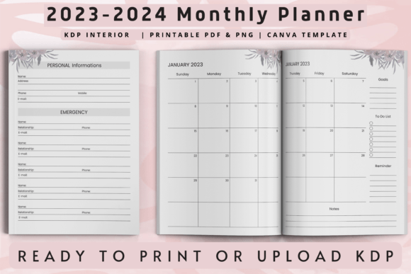 Your Year, Simplified: The Complete 2023-2024 Monthly Planner KDP Interior